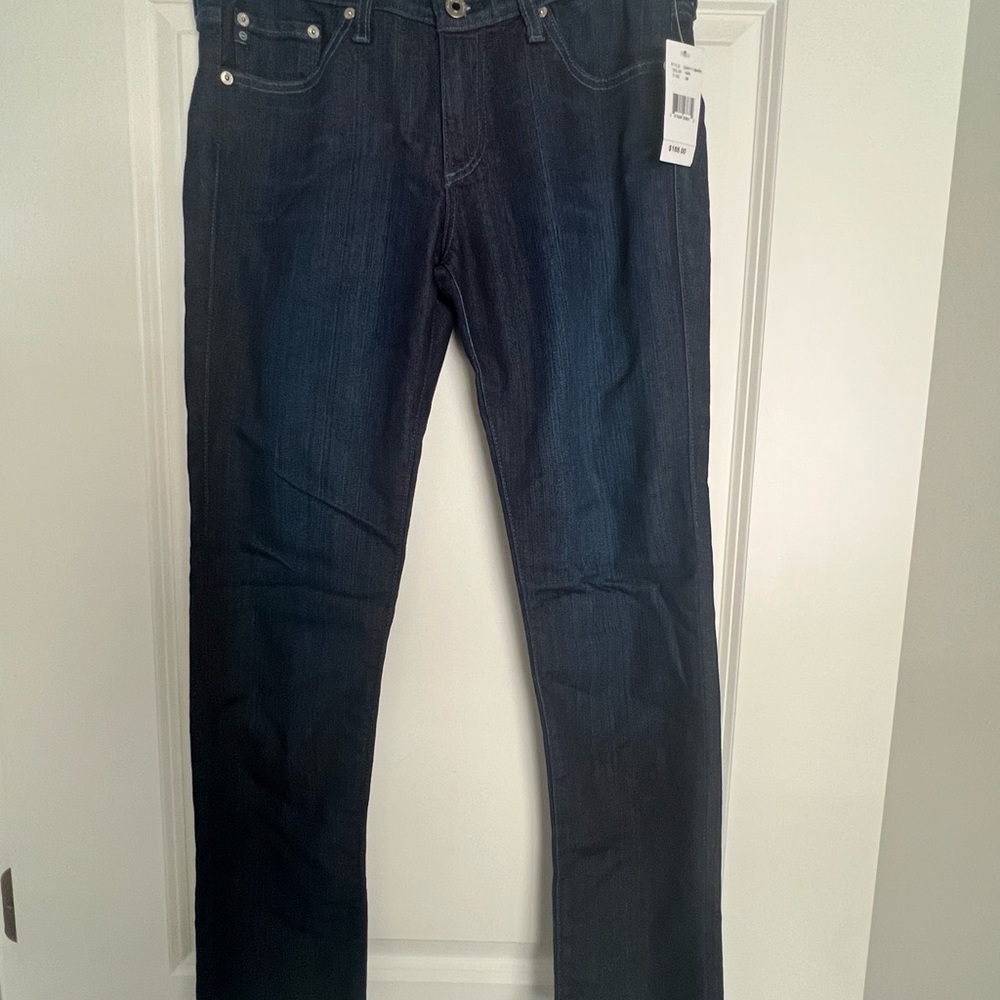 AG Adriano Goldschmied Women's Skinny Jeans in Dark Blue Denim